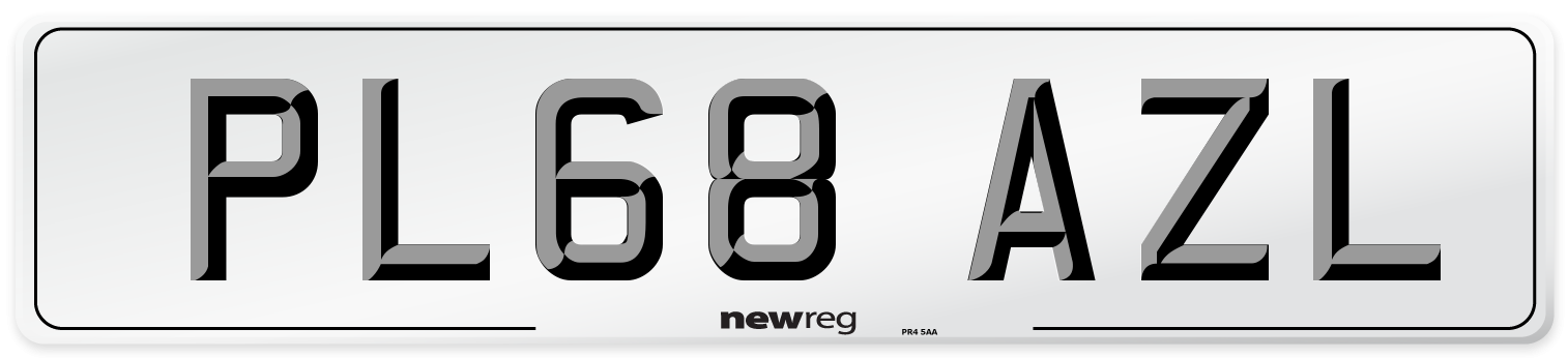 PL68 AZL Number Plate from New Reg